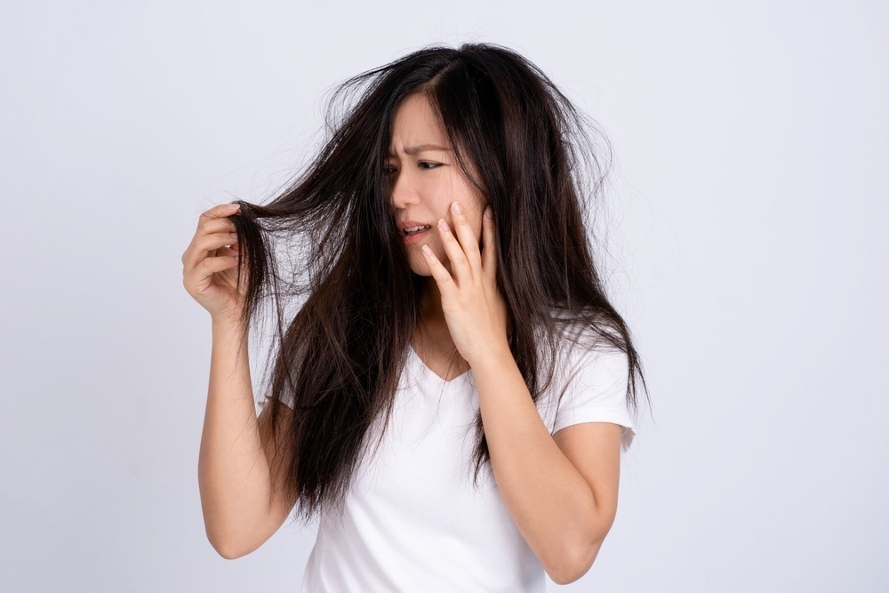 Women are concerned about hair problems, hair loss, thinning hair