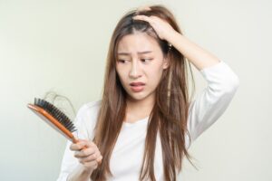 Women who have stress and hair loss