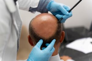 Plan the hair transplantation based on the patient’s problem.